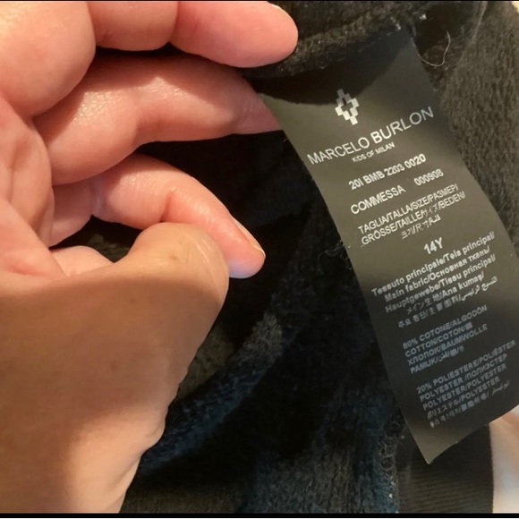 PERFECTMarcelo Burlon County Of Milan Kids TEEN motif print zip-up hoodie Sz 14 - Picture 6 of 10